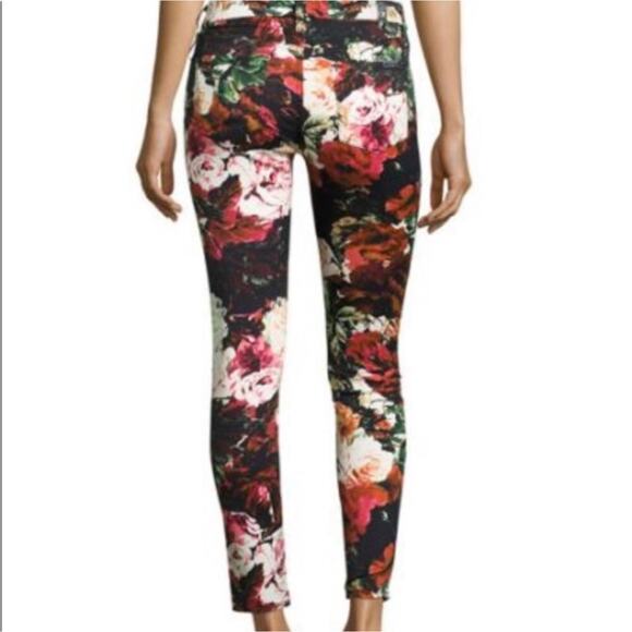 7FAM Super Skinny Ankle Floral Jeans 30 - Picture 5 of 8